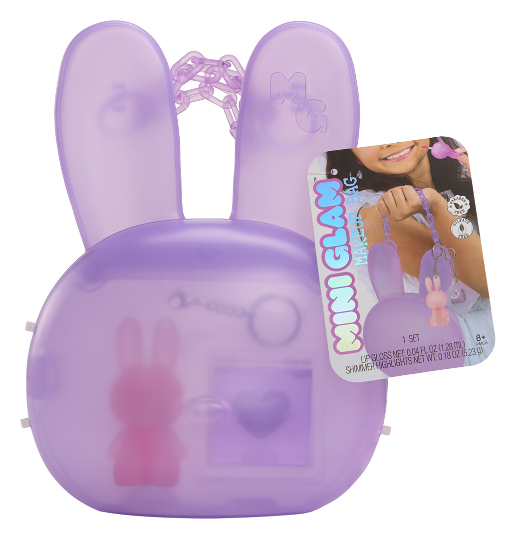 430971 430131 Mini Glam Purse with Cosmetic Bunny Purple FP PKG F copy